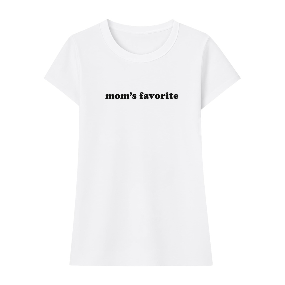Miss Tee - Mom's Favorite Fitted Dames Tshirt - Wit